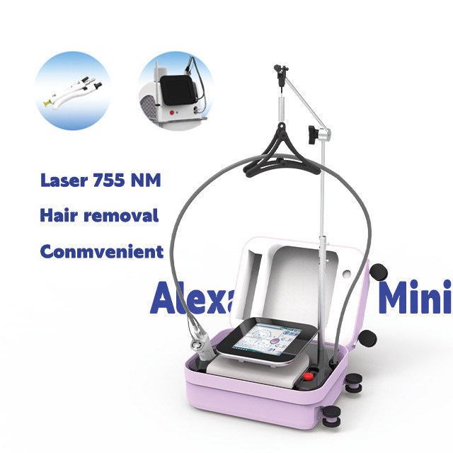 सौंदर्य उद्योग में आसान संचालन के लिए स्मार्ट टच स्क्रीन के साथ 755nm Alexandrite मिनी डायोड लेजर